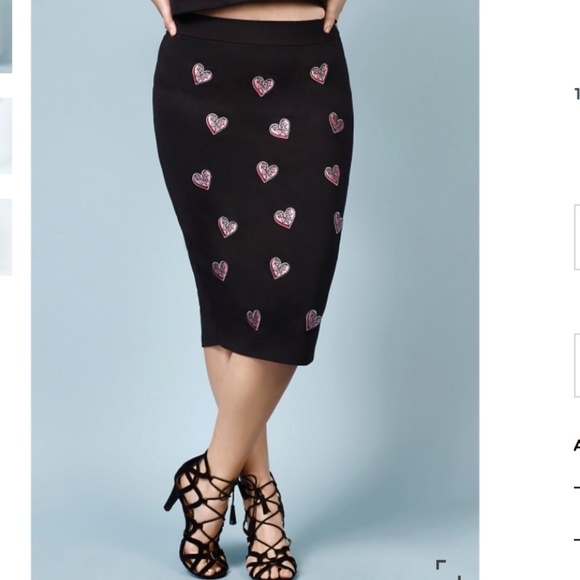 torrid Dresses & Skirts - REBEL WILSON FOR TORRID HEART PATCH PENCIL SKIRT